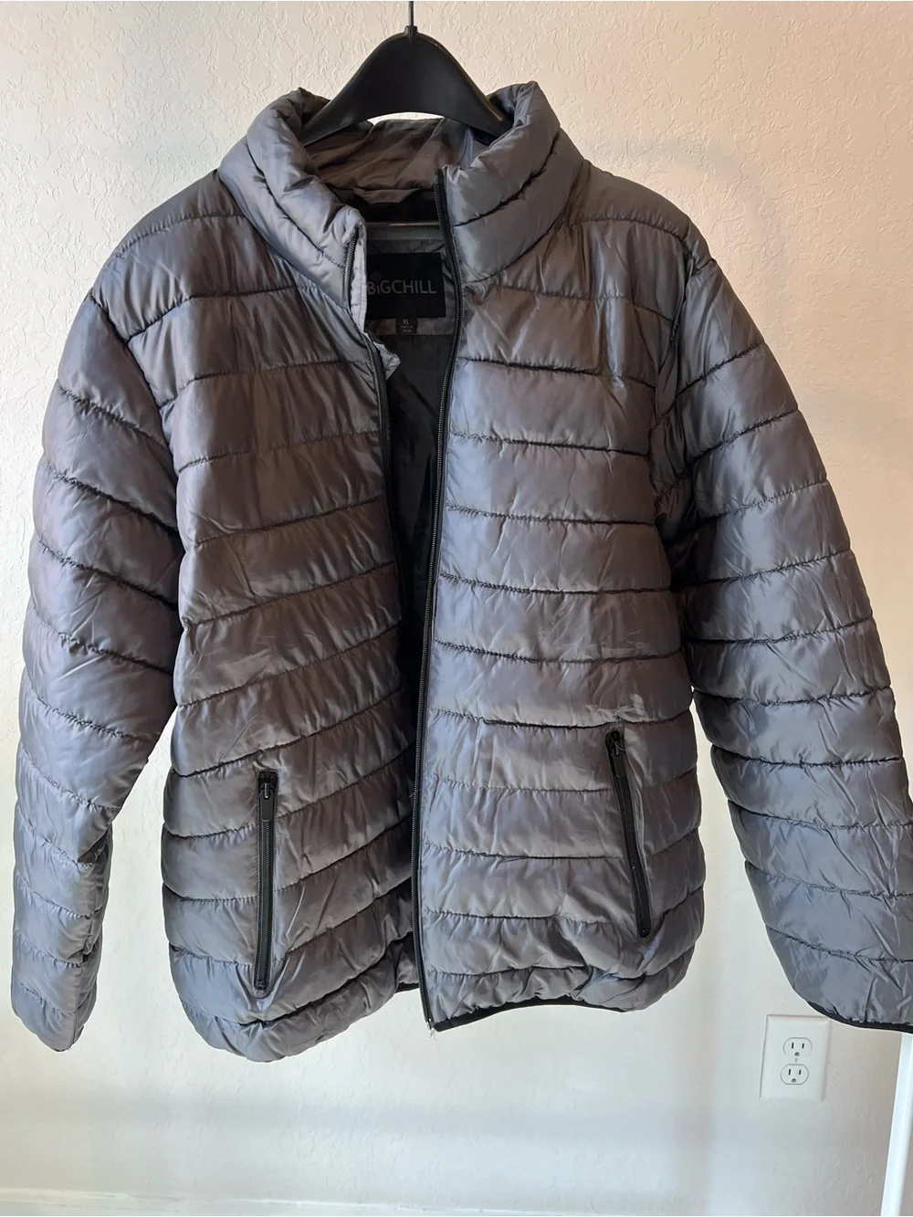 NWT Big Chill Puffer Jacket Graphite Grey Mens Size XL Winter Coat